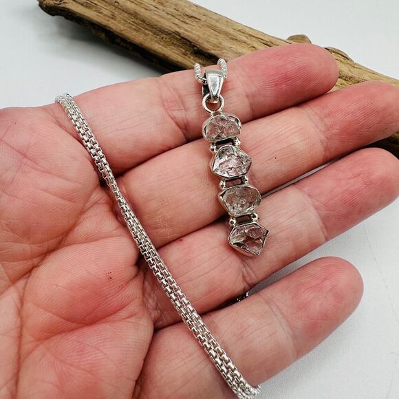 Herkimer Diamond Necklace – Sterling Silver 18” - Picture 5 of 6